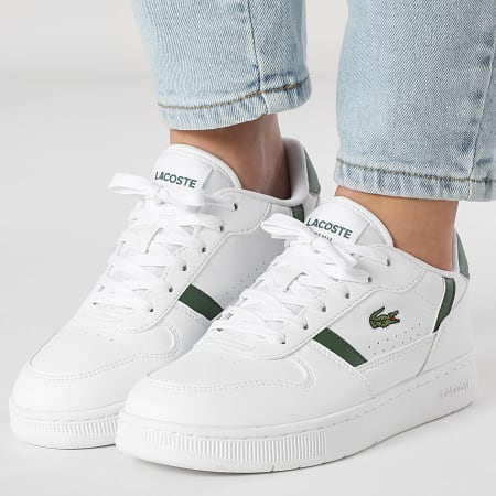 Lacoste - T-Clip Set 224 Blanco Verde Oscuro Zapatillas Mujer