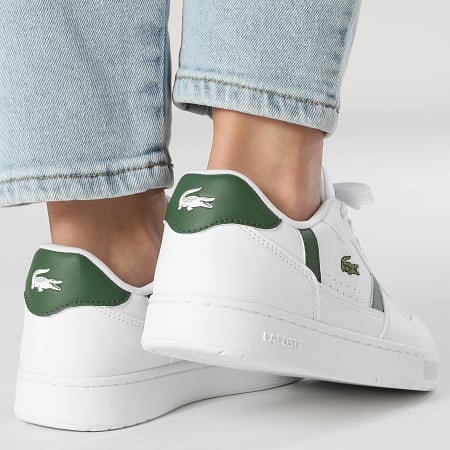Lacoste - T-Clip Set 224 Blanco Verde Oscuro Zapatillas Mujer