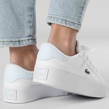 Lacoste Baskets Femme Ziane Platform 125 White Light Blue LaBoutiqueOfficielle