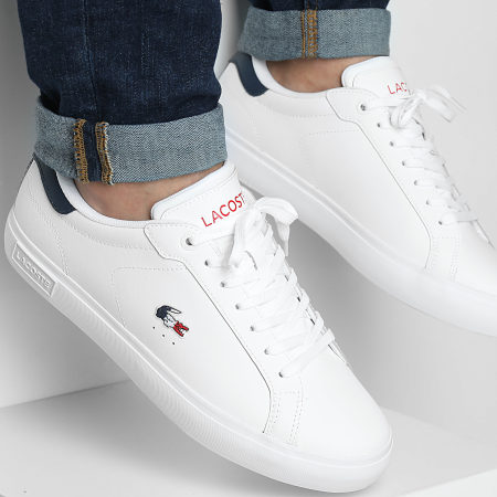 Lacoste Powercourt 125 White Navy Red sneakers Ryses