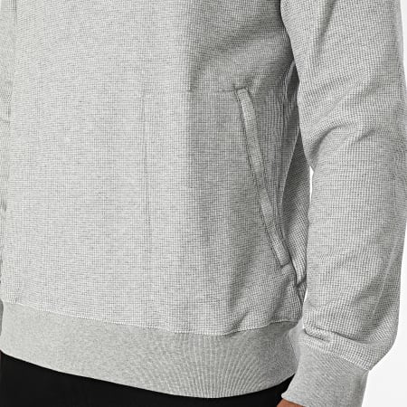 Adidas Originals - Sudadera con cremallera Waffle Essential JD2447 Gris jaspeado