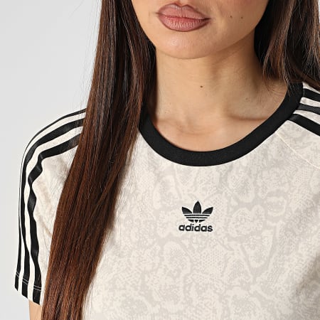 Adidas Originals - Tee Shirt A Bandes Crop Femme Snake Baby JI8407 Beige Serpent