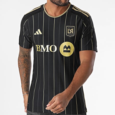 Adidas Sportswear - Tee Shirt De Sport A Bandes LAFC JM1335 Noir Doré