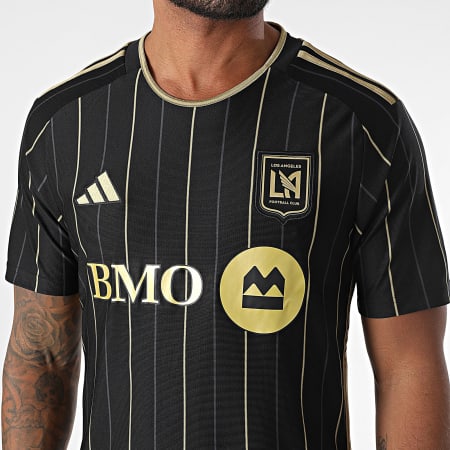 Adidas Sportswear - Tee Shirt De Sport A Bandes LAFC JM1335 Noir Doré