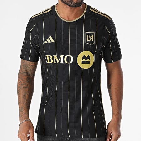 Adidas Sportswear - Tee Shirt De Sport A Bandes LAFC JM1335 Noir Doré