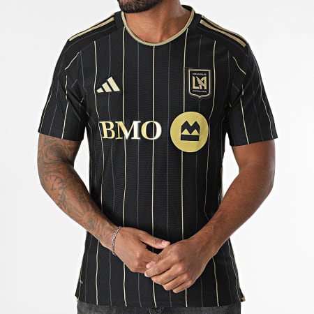 Adidas Sportswear - Tee Shirt De Sport A Bandes LAFC JM1335 Noir Doré