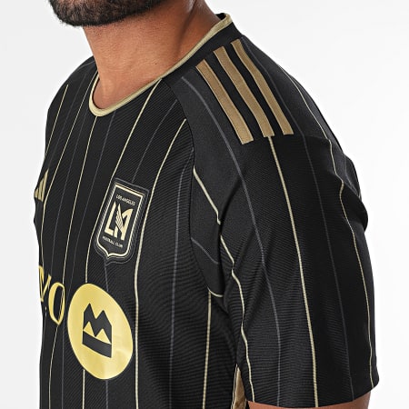 Adidas Sportswear - Tee Shirt De Sport A Bandes LAFC JM1335 Noir Doré
