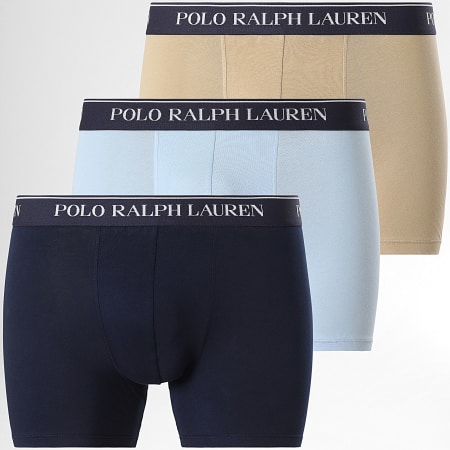 Polo Ralph Lauren Lote de 3 calzoncillos boxer azul marino beige claro Ryses