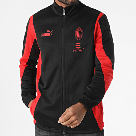 Puma - AC Milan 779337 Negro Rojo Cremallera Chaqueta
