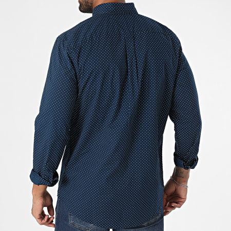 Tommy Hilfiger - Chemise Manches Longues Flex Poplin Polka 7554 Bleu Marine