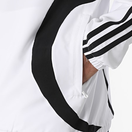 Adidas Originals - Veste Zippée A Bandes Teamgeist JP1116 Blanc