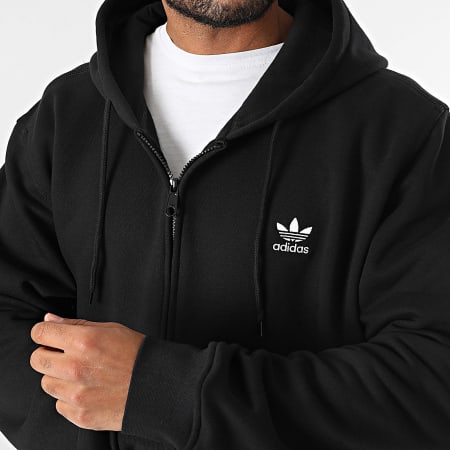 Adidas Originals - Sweat Zippé Capuche Essential IW5791 Noir