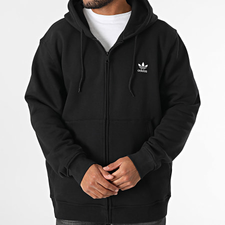 Adidas Originals - Sweat Zippé Capuche Essential IW5791 Noir