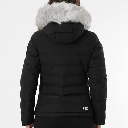 Comme Des Loups - Doudoune Capuche Fourrure Chauffante Femme Budapest Noir