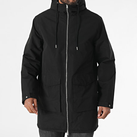 Jack And Jones - Veste Zippée Capuche Longue Sky Noir