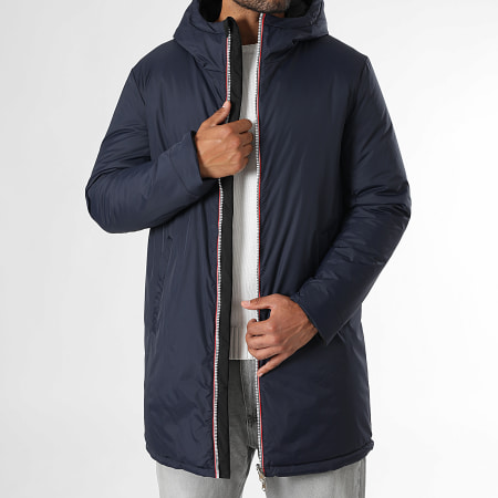 LBO - Parka reversible con capucha 0018 Negro Azul Marino