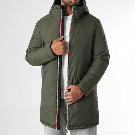 LBO - Parka Capuche Réversible 0019 Vert Kaki Noir