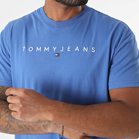 Tommy Jeans - Tee Shirt Linear Logo 0744 Bleu