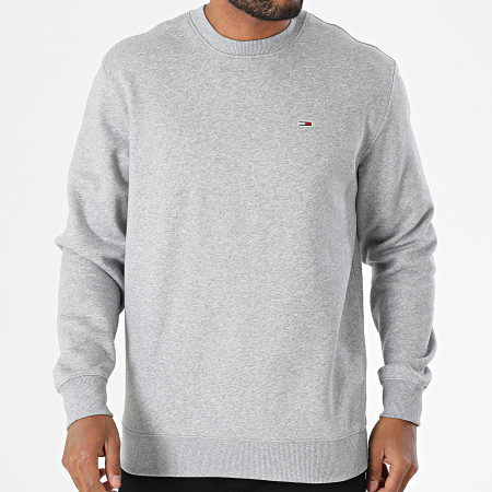 Tommy Jeans - Sweat Crewneck Flag Fleece 0741 Gris Chiné