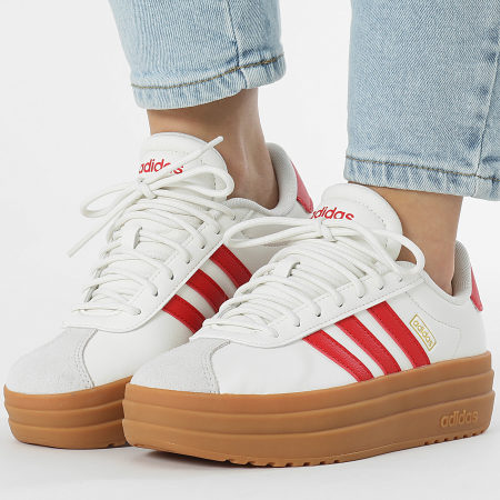 Sneakers Femme VL Court Bold JI1797 Core White Better Scarlet Gold Metallic