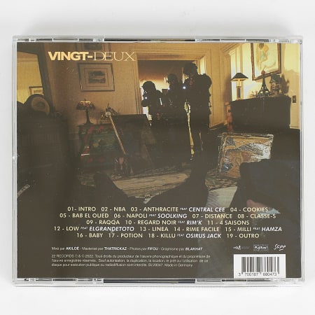 ASHE 22 - Echarpe Et CD Vingt-Deux Offert Noir Jaune