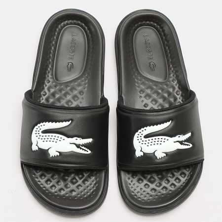 Claquettes Serve Slide Dual Logo Crocodile Noir