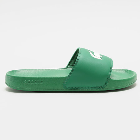 Lacoste - Claquettes Serve Slide 0.0 Logo Crocodile Vert