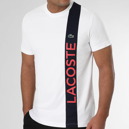 Tee Shirt Regular Fit Logo Crocodile Blanc