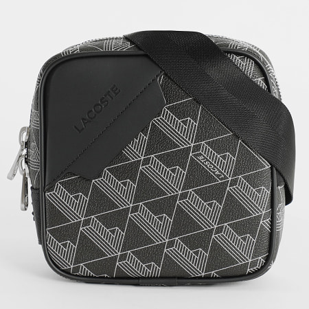 Lacoste - Sacoche Monogram Noir Gris