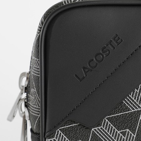 Lacoste - Sacoche Monogram Noir Gris