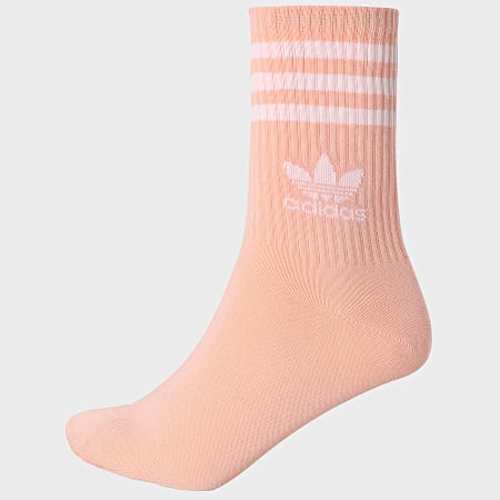 Adidas Originals - Lot De 3 Paires De Chaussettes JI9472 Blanc Orange Clair Rouge