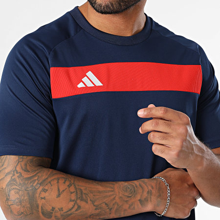 Adidas Sportswear - Tee Shirt A Bandes JD0452 Bleu Marine Rouge
