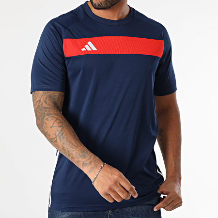 Adidas Sportswear - Tee Shirt A Bandes JD0452 Bleu Marine Rouge