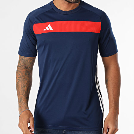 Adidas Sportswear - Tee Shirt A Bandes JD0452 Bleu Marine Rouge
