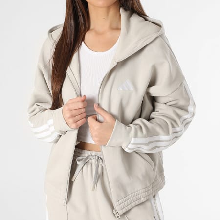 Adidas Sportswear - Ensemble De Survetement A Bandes Femme Energize JD2667 Gris Clair