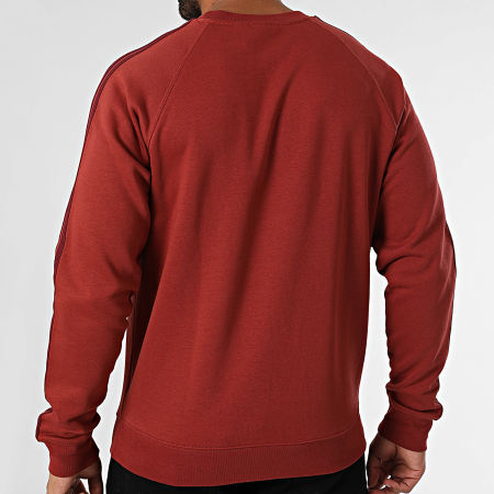 Adidas Originals - Sudadera 3 Rayas Cuello Redondo JP0992 Rojo Ladrillo