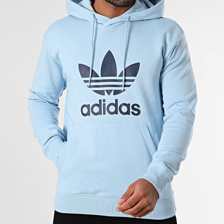 Adidas Originals - Sudadera con capucha Trefoil JN7012 Azul claro