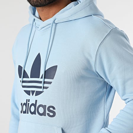 Adidas Originals - Sudadera con capucha Trefoil JN7012 Azul claro