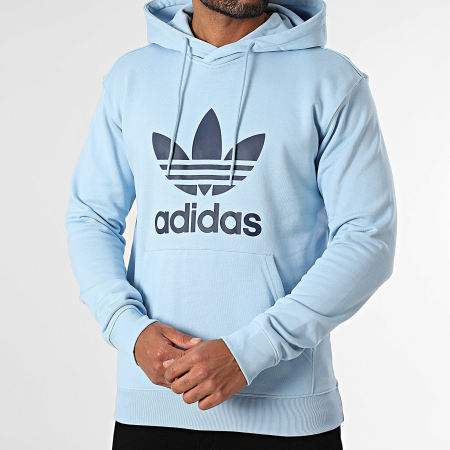 Adidas Originals - Sudadera con capucha Trefoil JN7012 Azul claro
