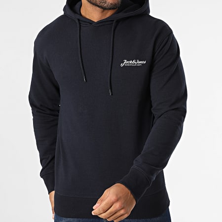 Jack And Jones - Sweat Capuche Beau Bleu Marine