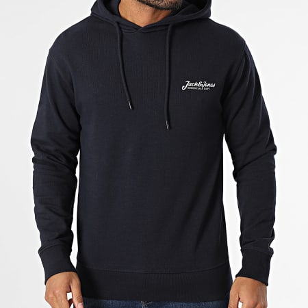 Jack And Jones - Sweat Capuche Beau Bleu Marine