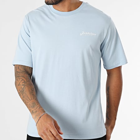 Jack And Jones - Camiseta Beau Frontprint Azul Claro
