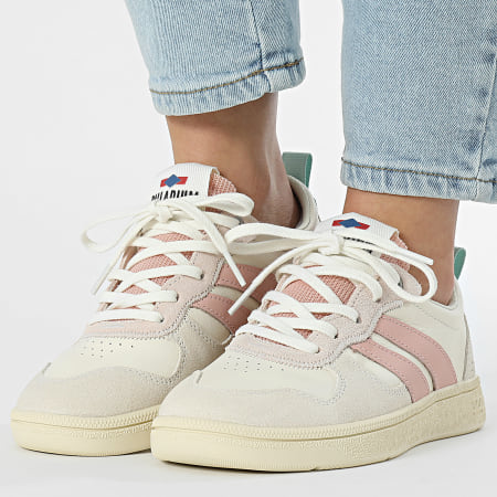Palladium - Zapatillas Mujer Pallacup Flame Piel 74485 Cream Powder Pink