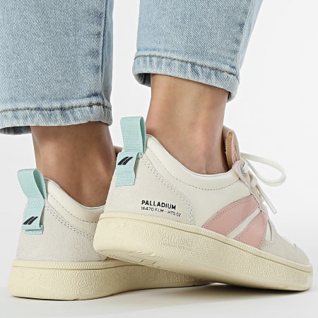 Palladium - Zapatillas Mujer Pallacup Flame Piel 74485 Cream Powder Pink