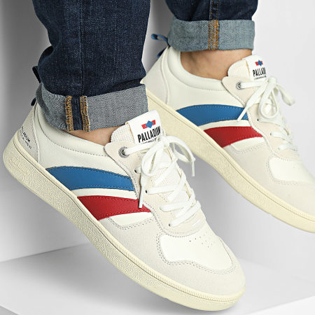 Palladium - Zapatillas Pallacup Flame 74485 Cream Chili Blue