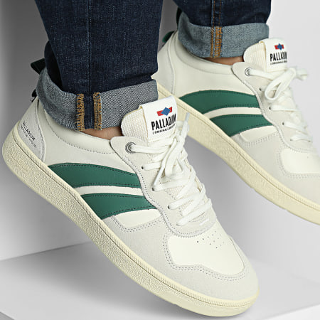 Palladium - Zapatillas Pallacup Flame 74485 Crema Verde Follaje