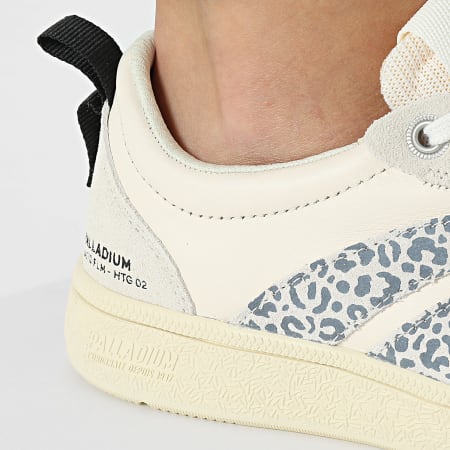 Palladium - Zapatillas Mujer Pallacup Flame Piel 74485 Cream Snow Leopard