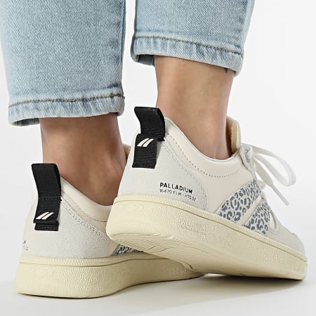 Palladium - Zapatillas Mujer Pallacup Flame Piel 74485 Cream Snow Leopard