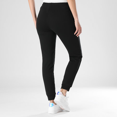 Lacoste - Pantalon Jogging Femme Logo Brodé Crocodile Noir