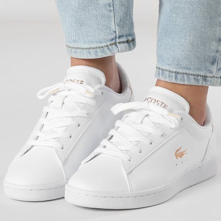 Lacoste - Carnaby Set 224 Blanco Rosa Claro Zapatillas Mujer